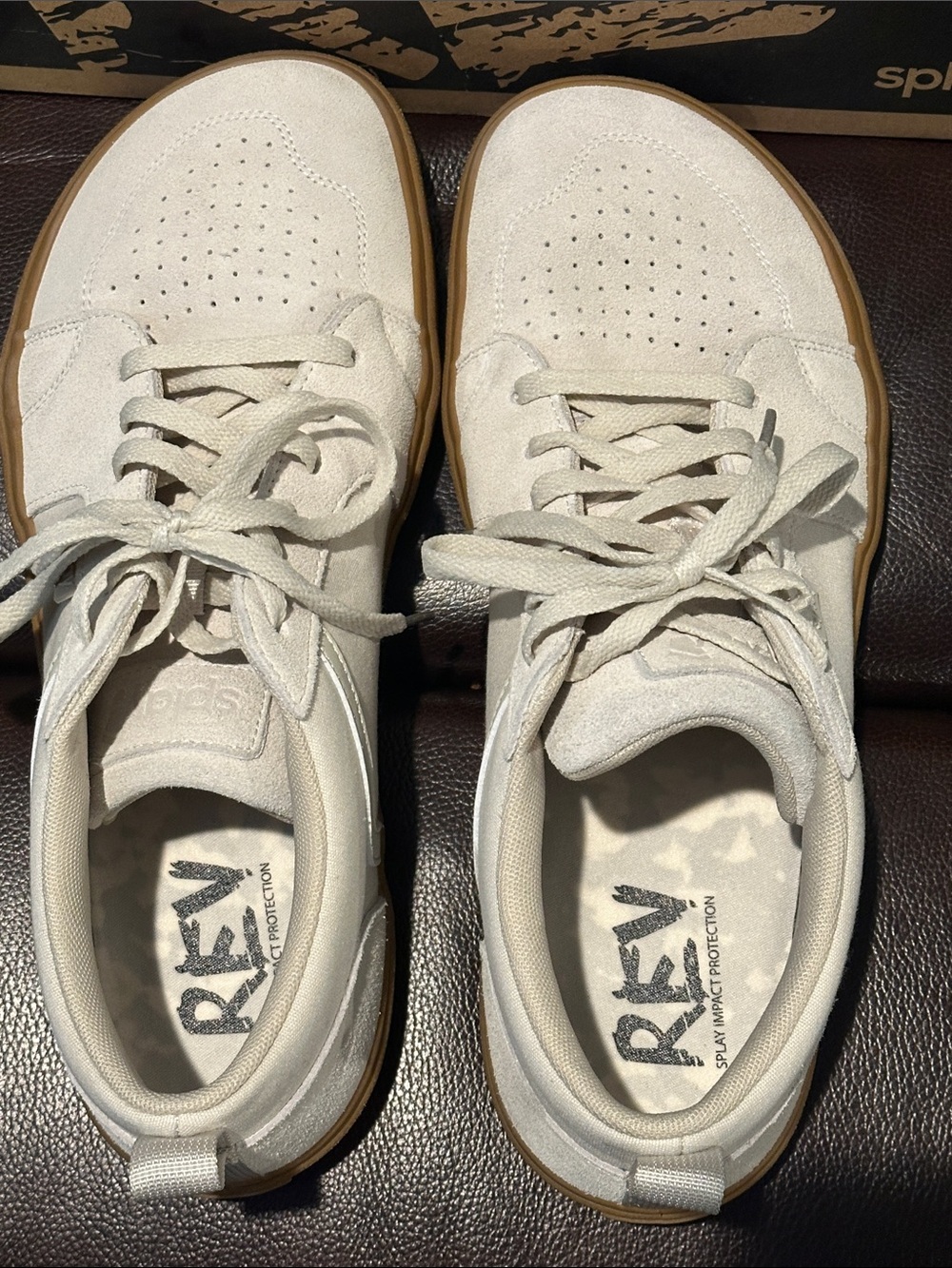 Splay RevLTS Low-Top Suede Sneakers - Cream with Gum Sole like new - Picture 6 of 9